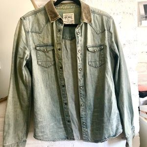 Unisex All Saints Denim Shirt Small